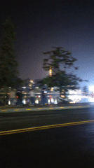 Nighttime scenes captured in Da Lat featuring lake views, motorcycles