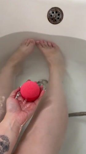 Sunday bath time with curious dog in Petah Tikva
