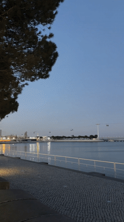 Evening waterfront memories captured in Lisbon, Portugal