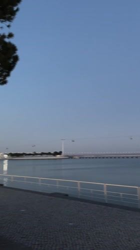Evening waterfront memories captured in Lisbon, Portugal