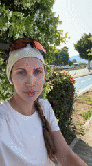 Woman enjoys quiet morning moments around Fethiye waterfront
