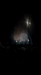 Evening fireworks display draws crowds in Krasnoyarsk, Russia