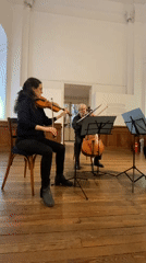 String trio performs evening concert at Buenos Aires museum