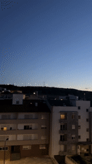 Twilight neighborhood views captured in Bragança, Portugal