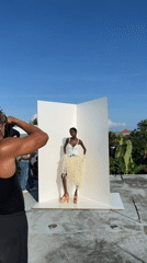 Rooftop fashion photo shoot captured in Mengwi, Indonesia
