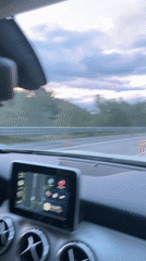 Vehicle captures road construction scene in Simitli, Bulgaria