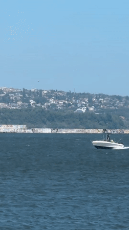 Routine coastal activity observed along Varna's Black Sea waterfront