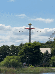 Riverside amusement area activity in Saint Petersburg