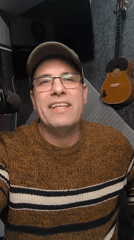 Man records video message at home in Ripollet, Spain