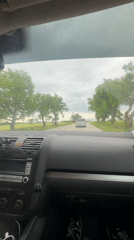 Dashboard camera captures morning car journey in Lovech, Bulgaria