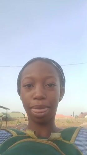 Students recorded outdoors on sunny morning in Sabon Tasha