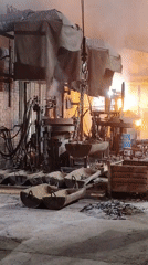 Metal foundry operations observed in Noviy, Russia