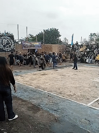 Traditional martial arts demonstration draws crowds in Kuto, Indonesia