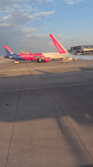 Ground and cabin views of Sofia Airport's tarmac