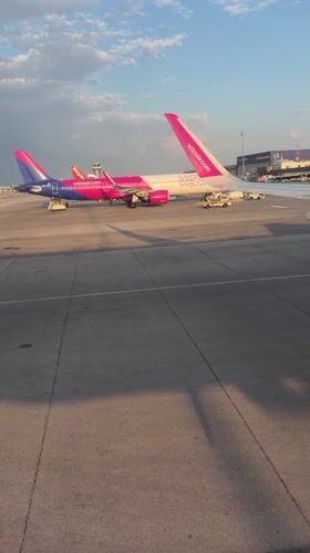 Ground and cabin views of Sofia Airport's tarmac