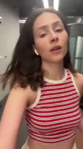 Woman films workout video at UAE gym facility