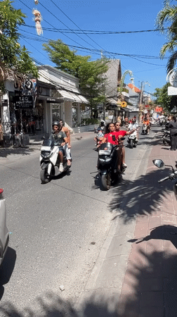 Gym selfies and scooter rides across a North Kuta morning