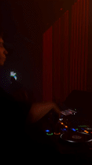 DJ performs at Moscow club with laser lighting