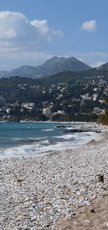 Coastal scene captured at Bar, Montenegro beach