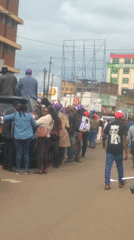 Political rally with purple-clad crowds gathers in Nyeri, Kenya