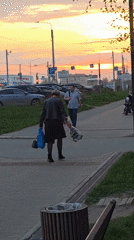 Afternoon pedestrian activity observed in Chaikovsky, Russia