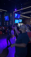 Couples enjoy salsa dancing at Colombo bar evening