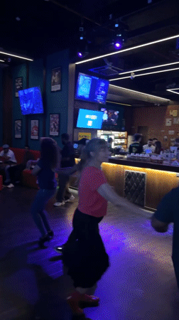 Couples enjoy salsa dancing at Colombo bar evening