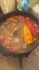 Spring day documented in rural Russia with cooking and flowers