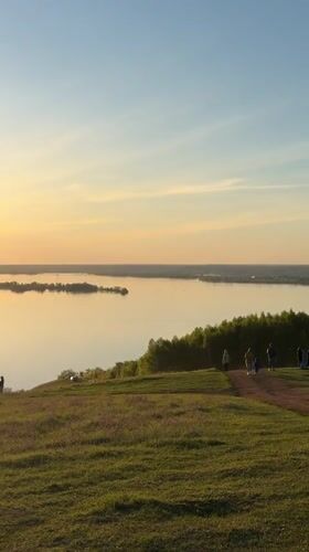 Sunset river panorama captured in Innopolis, Russia