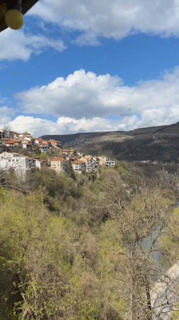 Tourist captures church views and local cuisine in Veliko Tarnovo
