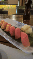 Late-night sushi dinner documented in Tlaxcalancingo, Mexico