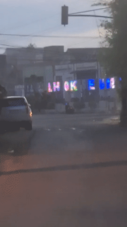 Evening street journey documented in Lhokseumawe, Indonesia