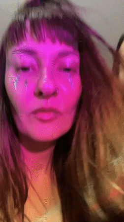 Young women film glitter makeup session in Votkinsk