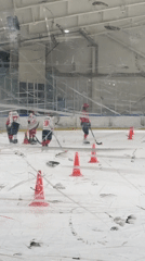 Youth hockey team practices in Krasnoyarsk, Russia