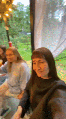 Women gather for outdoor social event in Bakhtiyary, Russia