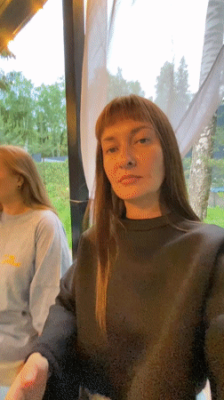Women gather for outdoor social event in Bakhtiyary, Russia