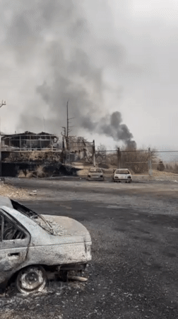 Fire damage and black smoke reported in Tehran