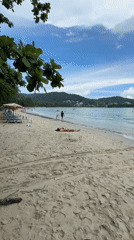 Quiet morning on Karon Beach, Thailand