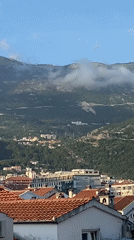 Video captures scenic view of Budva's rooftops and mountains