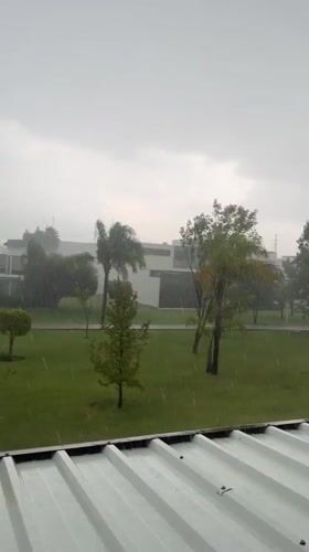 Heavy storm batters San Bernardino Tlaxcalancingo in multiple views