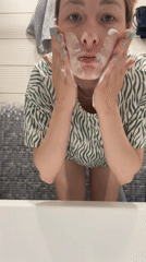 Woman's morning routine captured in Moscow apartment