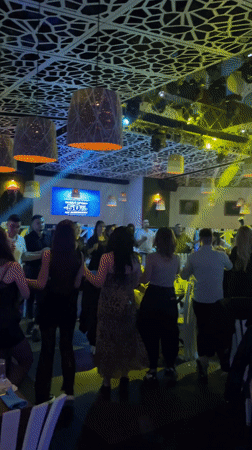Social gathering with dancing captured at Plovdiv venue