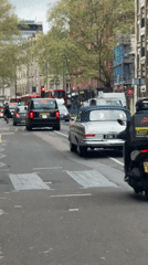 Vintage Mercedes convertible spotted on London street