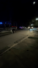 Late night police activity in Huixquilucan de Degollado