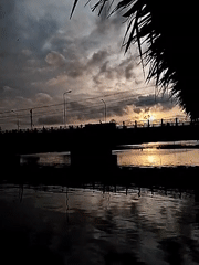 Daily waterfront life documented in Lhokseumawe, Indonesia