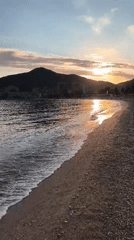 Sunset captured by multiple witnesses in Budva, Montenegro