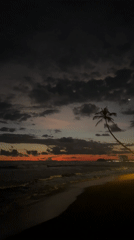 Dusk beach scene captured in Talpe, Sri Lanka