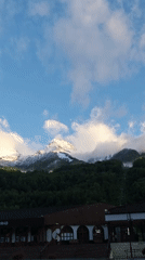 Snow-capped mountains documented in Estosadok, Russia