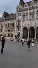 Afternoon documentation of Hungarian Parliament Building and surrounding monuments