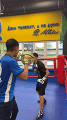Boxing training session captured at Sofia gym Thursday morning